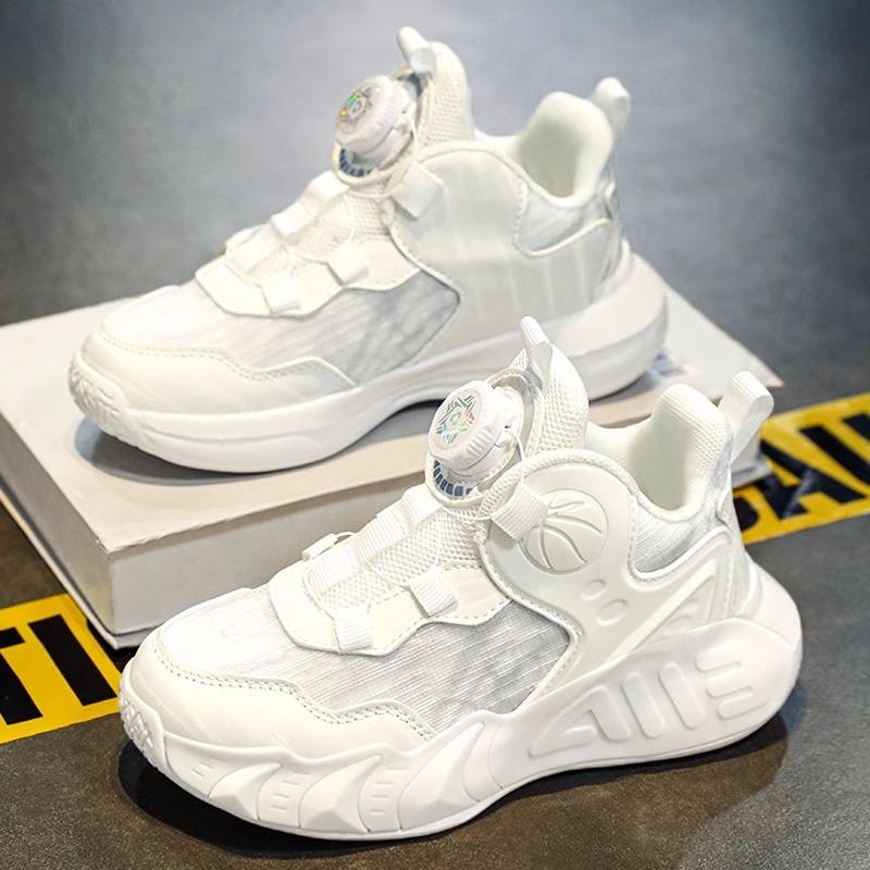 Boys' white basketball shoes for summer2026New children's shoes, breathable mesh sneakers, suitable for older children and students