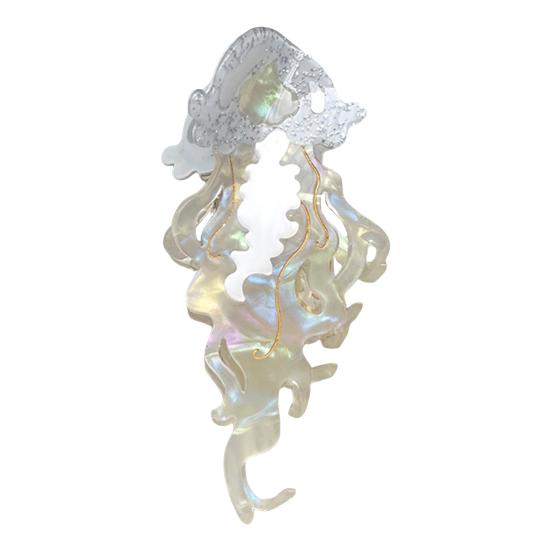 Женская заколка для волос Серия Океан Дельфины Киты Форма Ацетатная заколка для волос Большой размер Заколка для волос на затылок