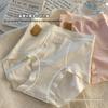 High Waist Antibacterial Pure Cotton Soft Solid Color Women's Briefs