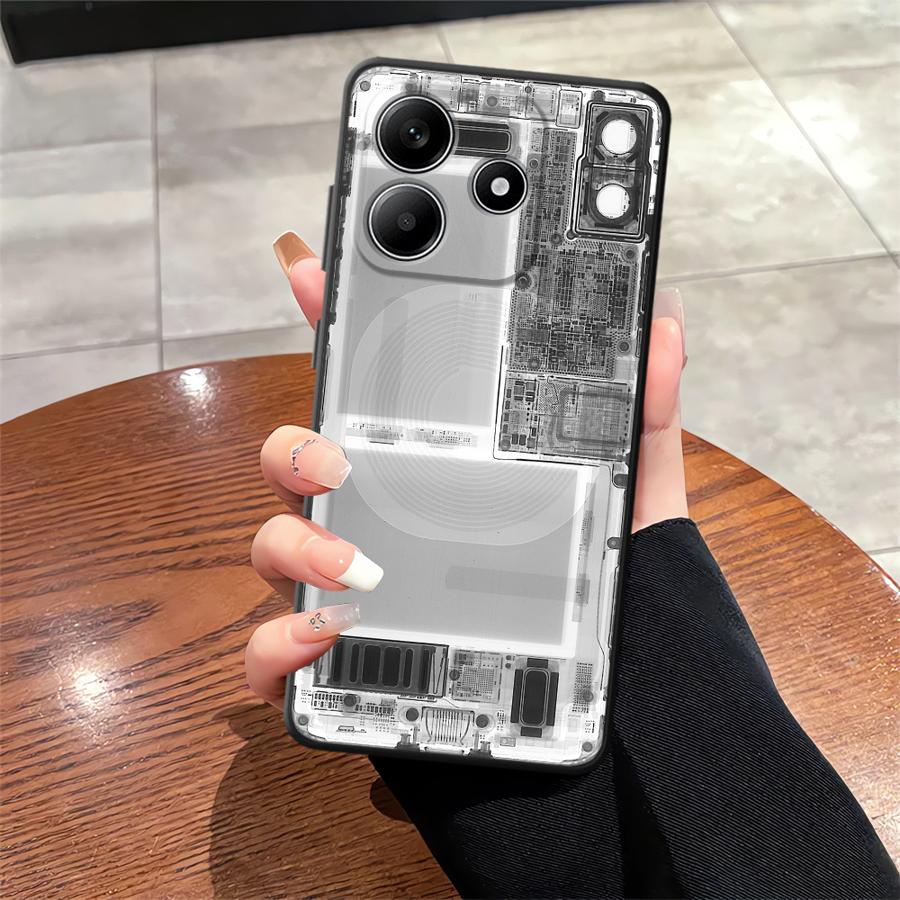 Чехол для Xiaomi Poco C51 M3 M4 Pro F3 F4 F5 X3 X4 X5 C65 M5 C50 Мягкая задняя крышка телефона Классическая печатная плата материнской платы
