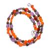 Natural Carnelian Amethyst Labradorite Gemstone Smooth Beads Necklace 17" UB4958 UB-4958