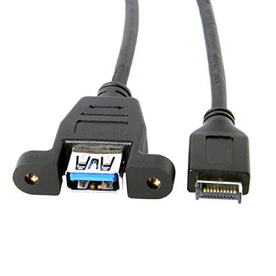 NFHK USB-разъем на передней панели к USB-удлинителю (розетка) 50 см Панель 3.1 USB-C 3.0 Type-A