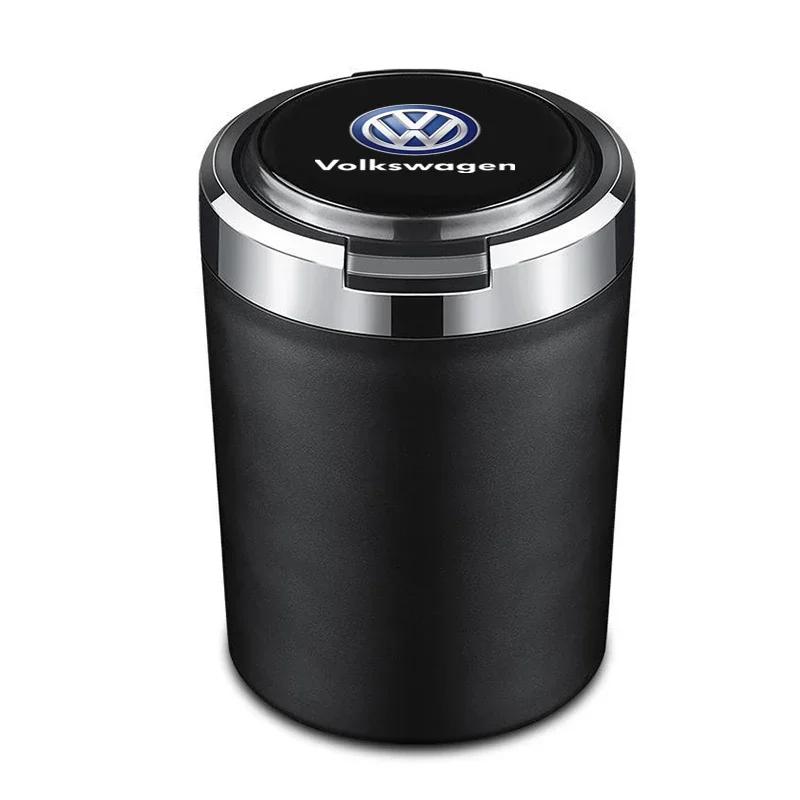 2025 Hot Car Cigarette Ashtray Cup With Lid With LED Light Portable Detachable Vehicle Ashtray For Volkswagen CC R-Line GTI T5 G