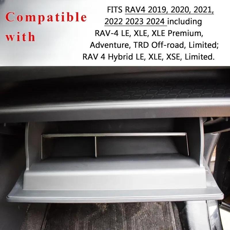 For RAV4 2024 2023 2022 2021 2020 2019 Glove Box Organizer Compatible Insert Glove Compartment Dividers Car Interior Accessories