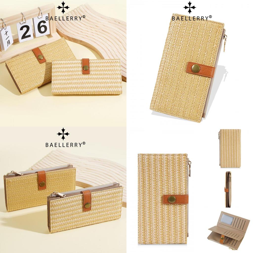 Pu Material Long Wallet For Women With Multiple Card Slots And Zipper For Daily Use