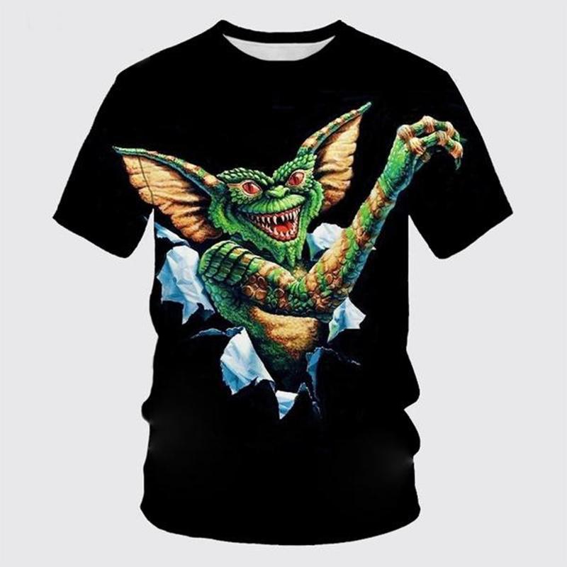 Новая мода комедийный фильм мультфильм гремлины 3D принт мужские женские футболки летние забавные крутые уличные футболки унисекс в стиле Харадзюку