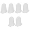STOBOK 6-Piece Piping Tip Protector Caps, Piping Tip Nozzle Caps, Cake Piping Tip Sleeves, Protective Piping Tip Covers, White Silica Gel