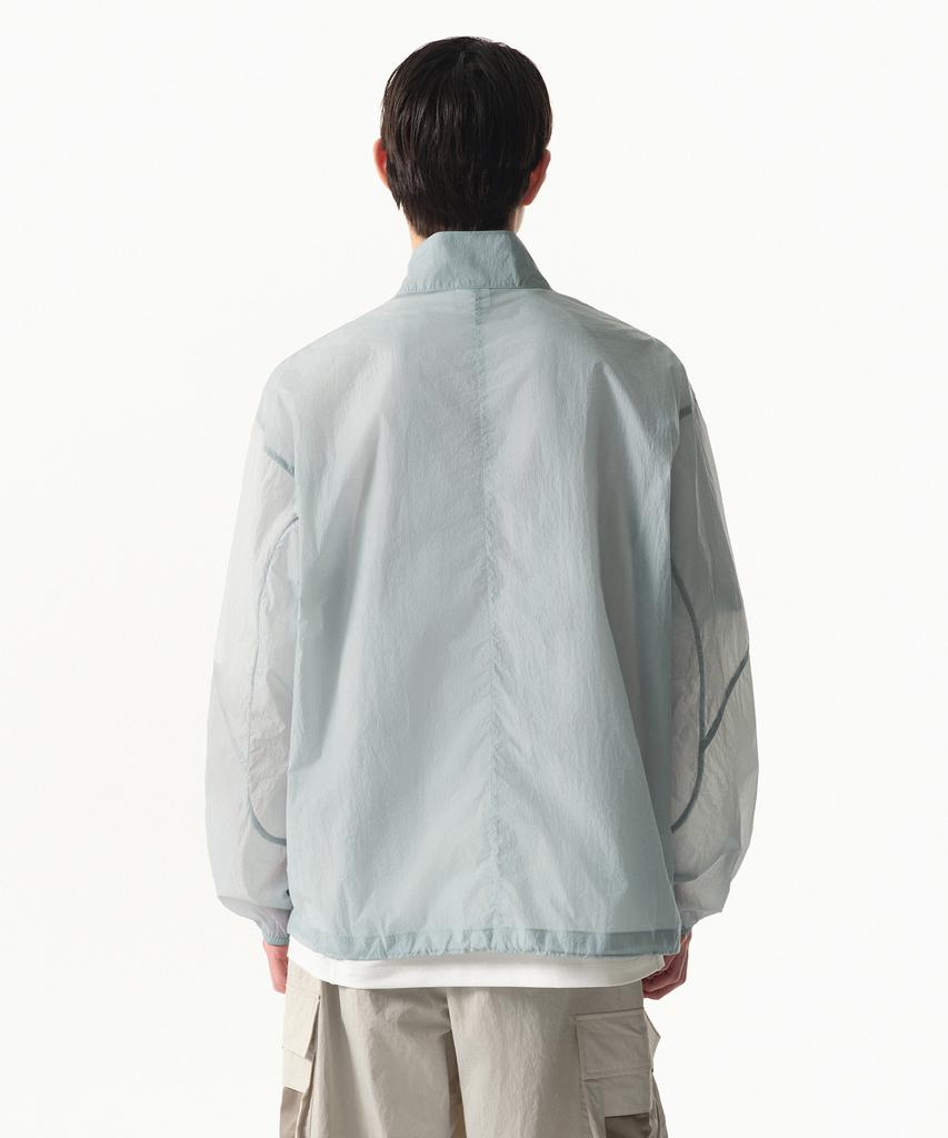 Musinsa Standard [City Leisure] High-Neck Sheer Windbreaker Jacket [Cloudy Blue]