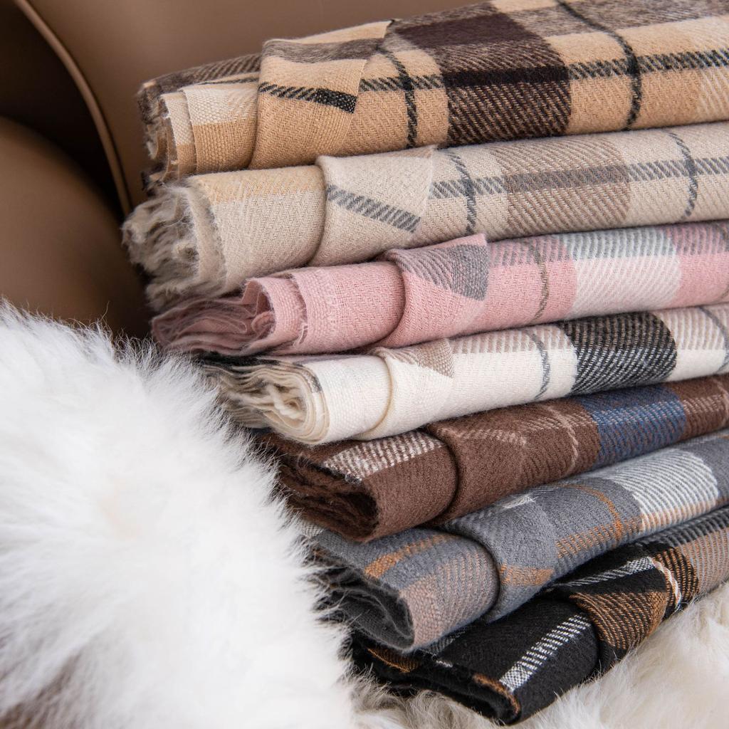 Шарф в британском стиле, женский, зимний, атмосфера, новый, осенне-зимний, утолщенный, универсальный, атмосфера, теплый шарф