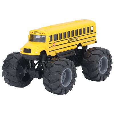 1/43 Школьный автобус Monster Trucks Литые игрушки Модели автомобилей Металлические игровые транспортные средства с откатным механизмом для детей 3, 4, 5, 6 лет, мальчиков и девочек, малышей