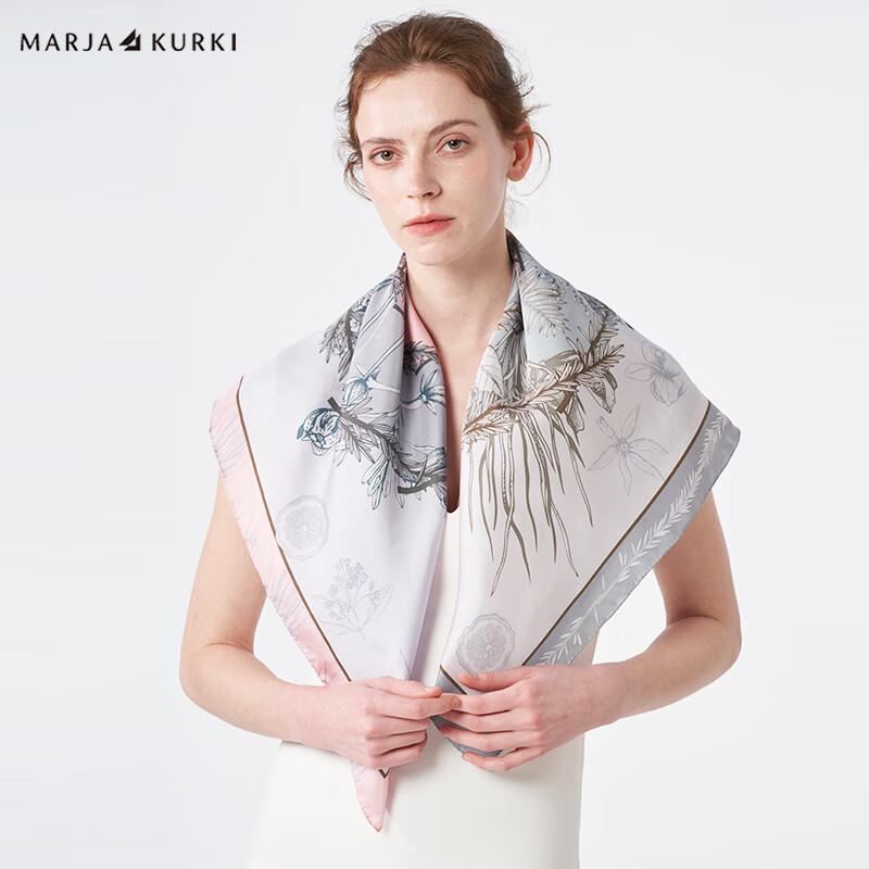MARJA KURKI 100% Silk Square Scarf