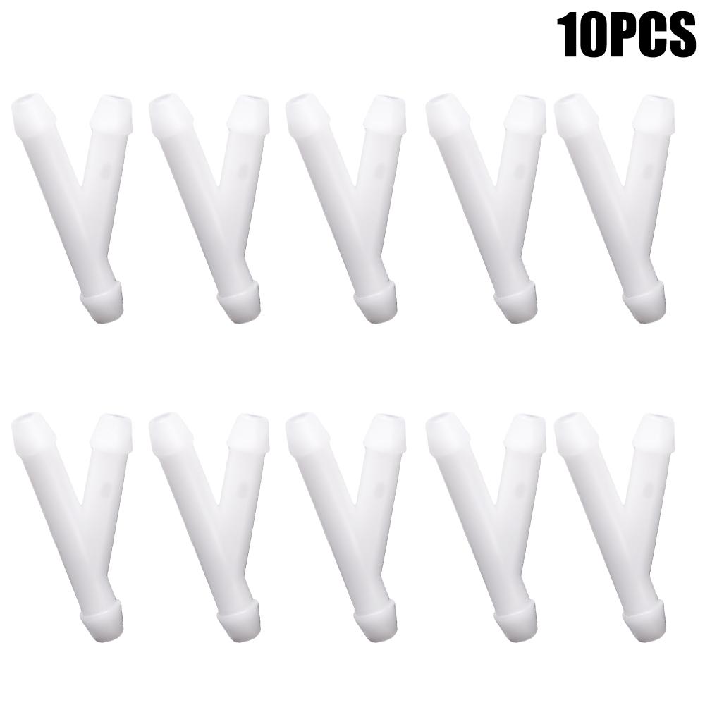 Соединитель для омывателя лобового стекла автомобиля, тройник, прямой, тройник, Y-образный, воздушный, топливный, водяной, бензиновый, шланг форсунки стеклоочистителя, белый