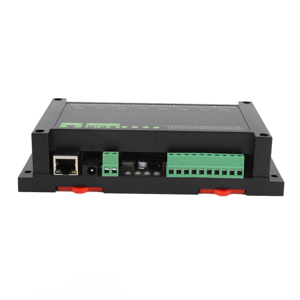 8CH Ethernet Relay Module, 5.5x2.1 Power Interface 7-36V Terminal Block RTU s Protocol Ethernet Communication with PoE