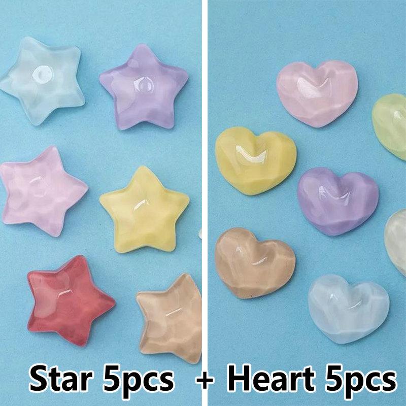 10pcs Mixed Colors Water Ripple Star Heart Shaped Fridge Magnet Home Decor Po Message Note Holder Refrigerator Magnets
