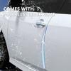 BLALION 4PCS Extended Car Door Bumper Strip Transparent Body Rearview Mirror Protector Anti-scratch Anti-scuff Decoration Strip