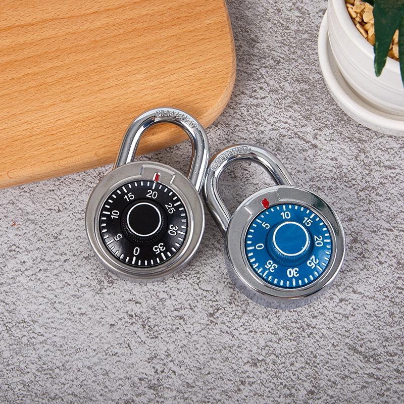 Практичный замок с паролем для поворотного стола, ретро-металлический мини-замок без ключа для сейфа, ящика, шкафчика, маленький замок
