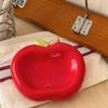 Мыльница в форме красного яблока Керамическая Милая мыльница Тарелка для слива и хранения Портативная подставка-держатель для мыла Аксессуары для ванной