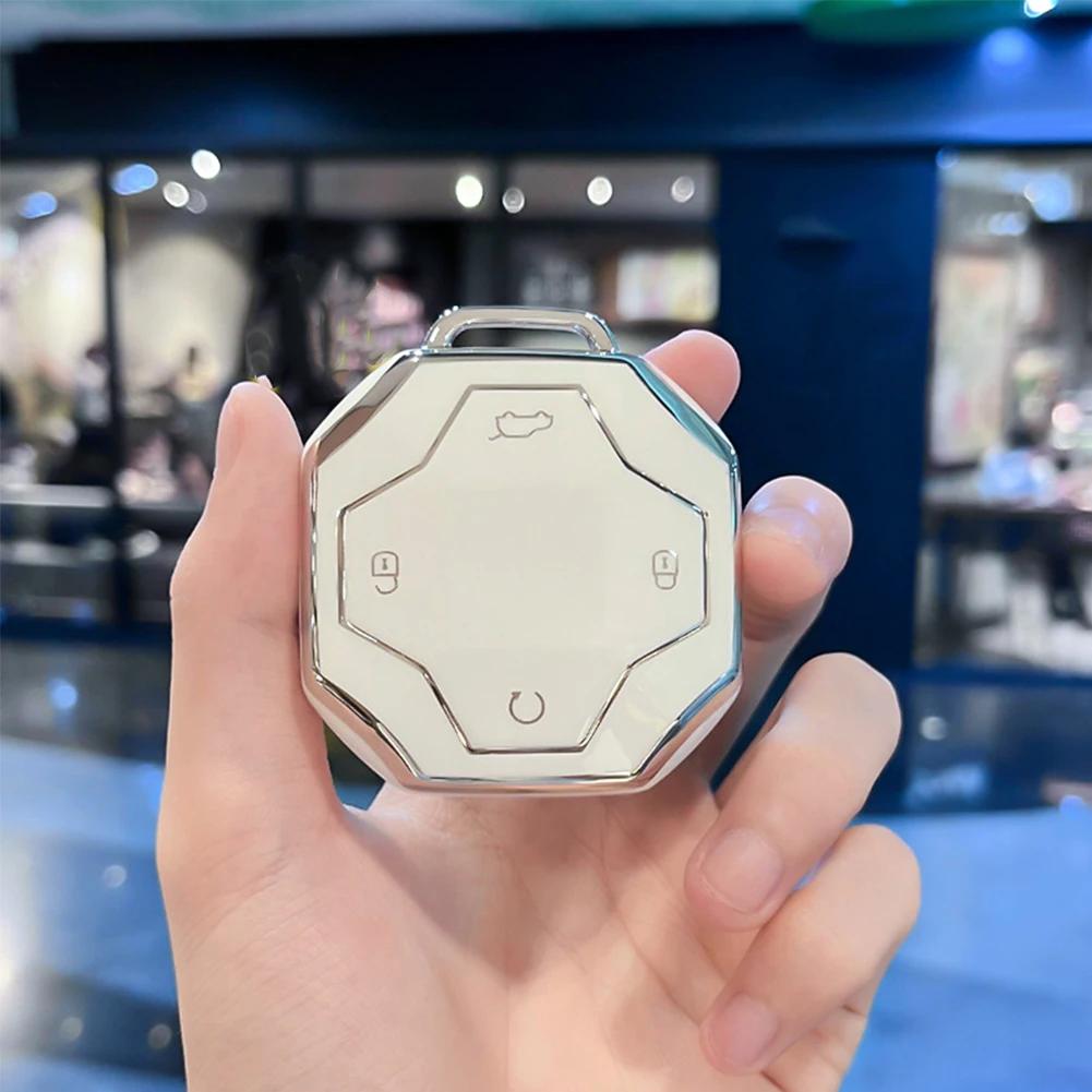 1 шт. чехол для автомобильного ключа мягкий TPU 4 кнопки пульт дистанционного управления защитный чехол прочные аксессуары для Chery Jetour T2 Traveler 2024 2024