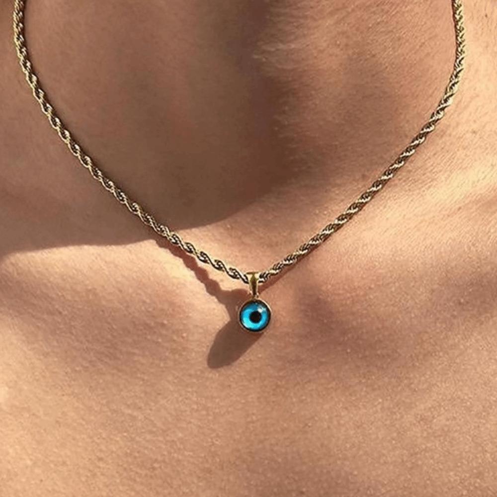 Round Eye Twisted Collarbone Choker Twisted Chain Pendant Chain Necklace Special Occasion