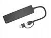 Hub USB Natec Mayfly 4xUSB 3.0 czarny USB-C + Adapter USB-A