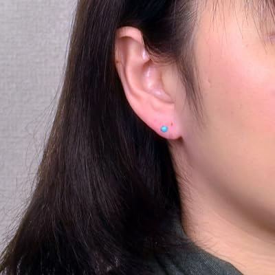 K18 Natural Turquoise Earrings [1 Pair (Body) Sold Separately] Turquoise Earrings Yellow Gold Earrings K18 k18 K18YG k18yg 18k yokomountain