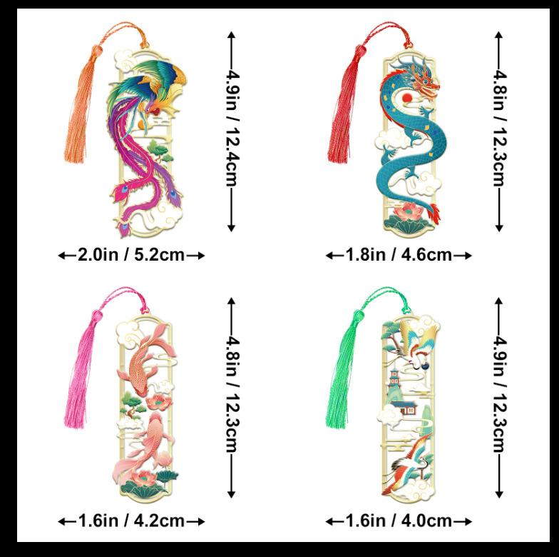 Металлическая закладка Guofeng Theme Hollow High Value Small Gift Guochao Small Gift Merchandise Сувенирная металлическая закладка