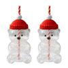 Yousheng Sippy Cup with Straw Christmas Bear Glass Cup Easy To Clean Drinking Cup for Kids Adults Large Capacity Homemade Beverage Container