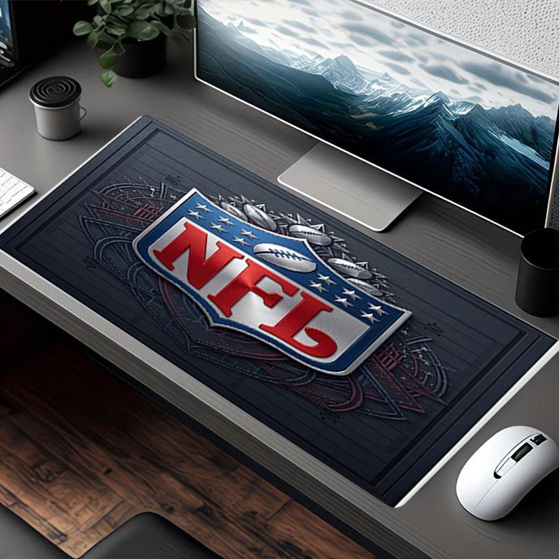 NFL Print Mouse Pad, for Keyboard Pad Laptop PC Mat for Office Home Use, Desk Decor, Perfect Birthday Gift for Gamers