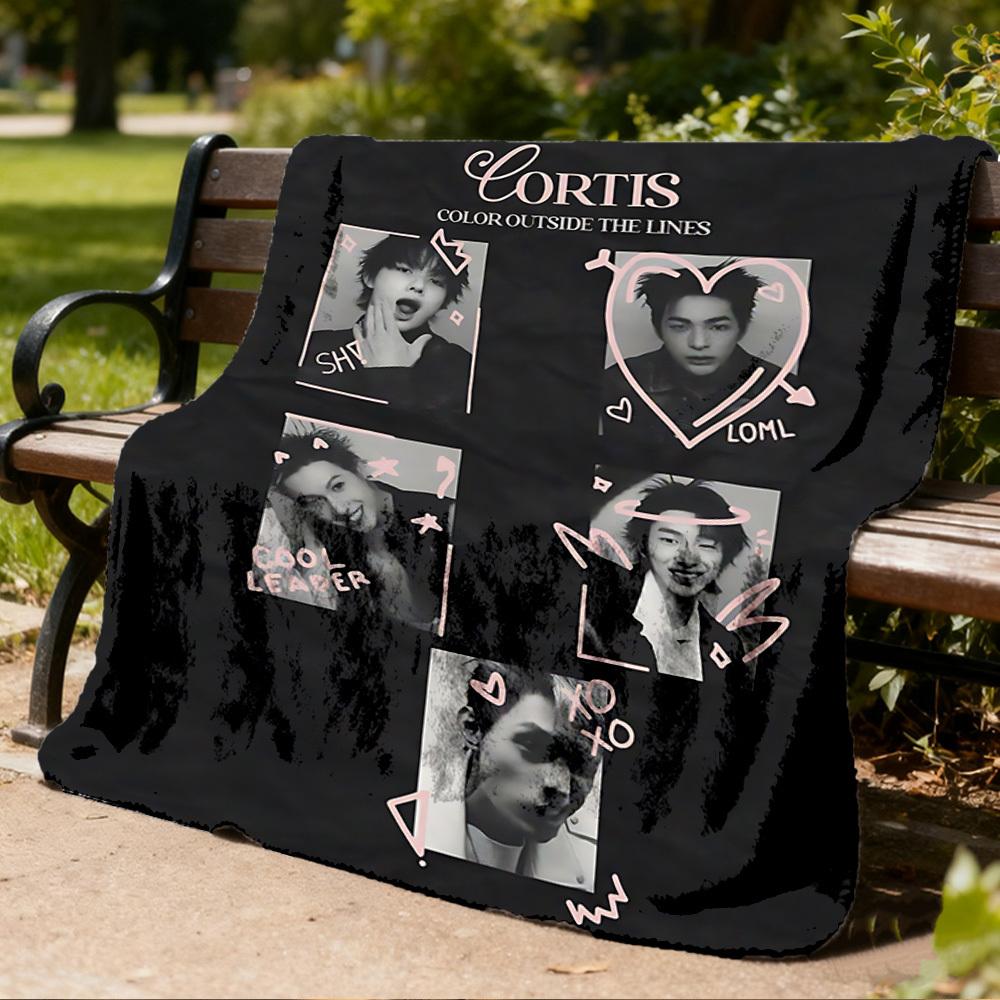 1 шт. K pop, Фланелевое одеяло Cortis Outdoor, Мягкое,