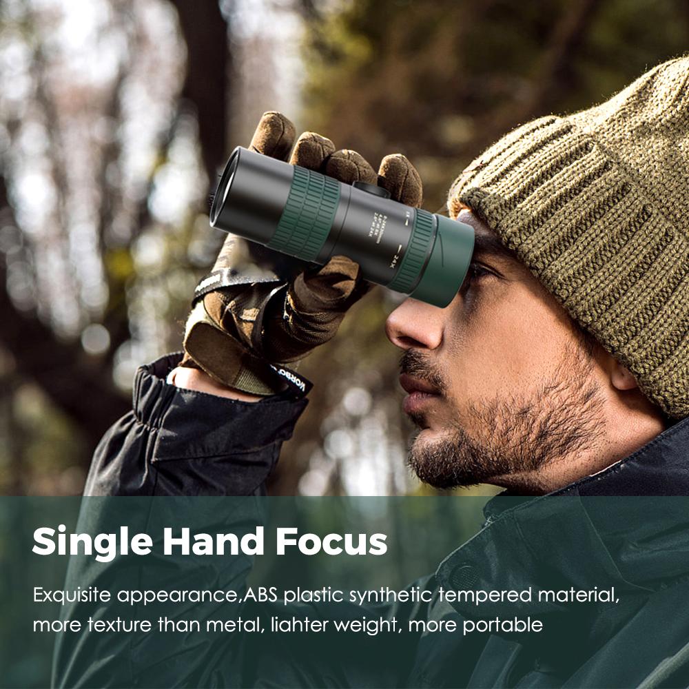 APEXEL Portable Monocular Telescope 8X24X Zoom BAK4 Prism FMC Lens with Smartphone Holder & Tripod