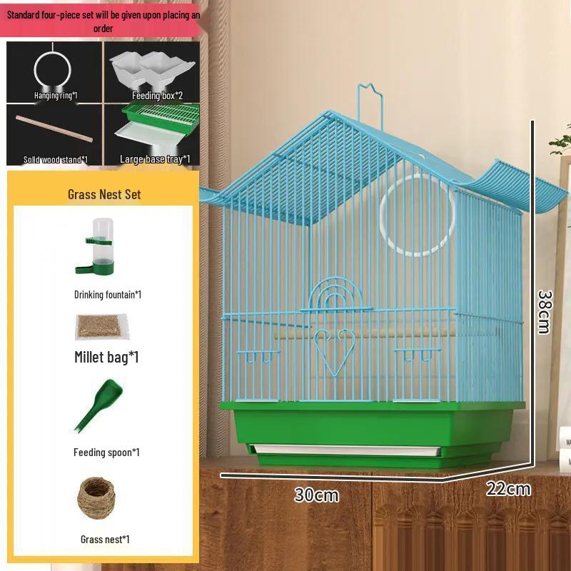 Компактная декоративная металлическая клетка для птиц для пиона, жемчужной амадины или волнистого попугайчика