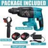 388VF Brushless Cordless Rotary Hammer Drill Multifunction Rechargeable Electric Hammer Impact Drill for Makita 18V Battery