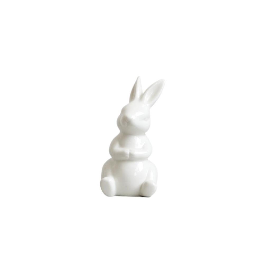 Cute Bunny Statue Simple Rabbit Model Micro Landscape Animal Sculpture  Cabinet