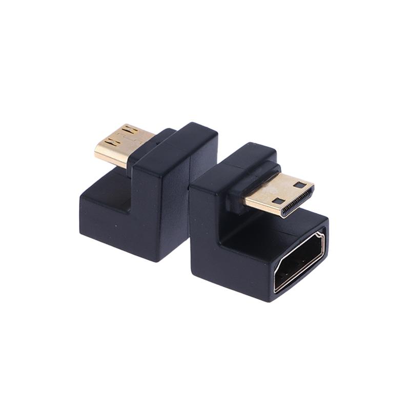 HDMI-совместимый адаптер U-образный L-конвертер с углом поворота 360 градусов Mini HD переходник HDMI-папа