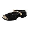 Fashion Designer Summer Women Mules Slippers Fashion Elegant Slip On Thick Heel Slides Shoes Ladies Comfort Square Toe Sandalias