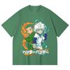 230 Gsm 100% Cotton HXH V7 Gon Killua Print Unisex Heavy Cotton T Shirt