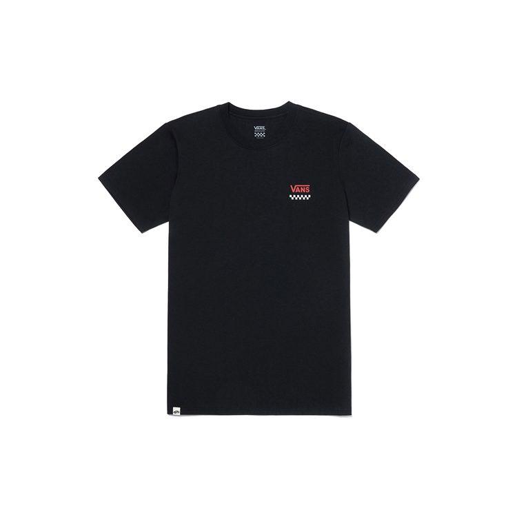 Vans Женские футболки Черные С круглым вырезом Умеренный прямой крой VN0A4BRQBLK