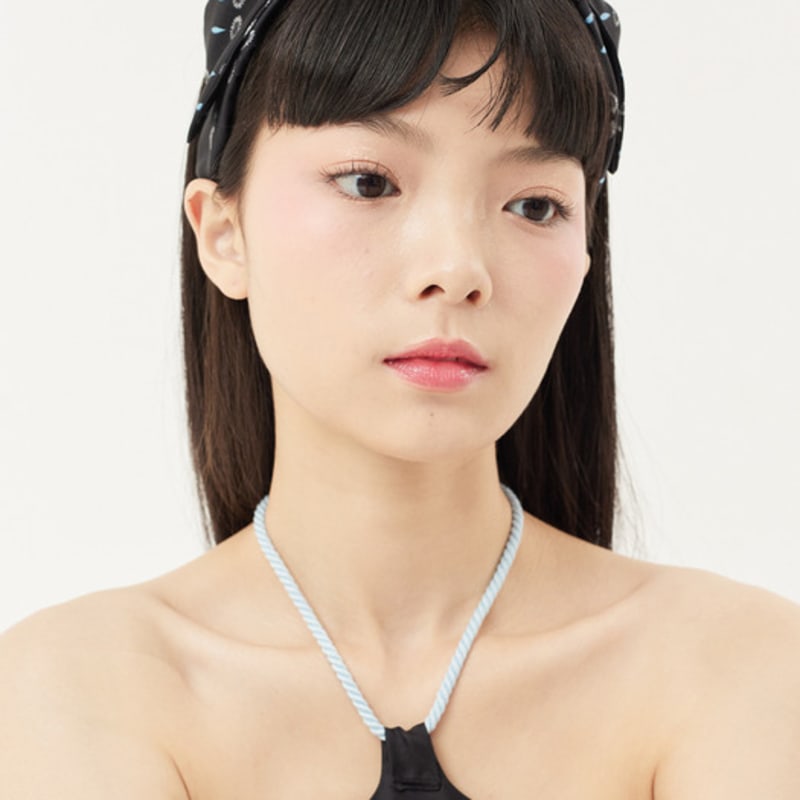 LOVUEE Горькая Ромашка Шелковая Двойной Бант Повязка на Голову