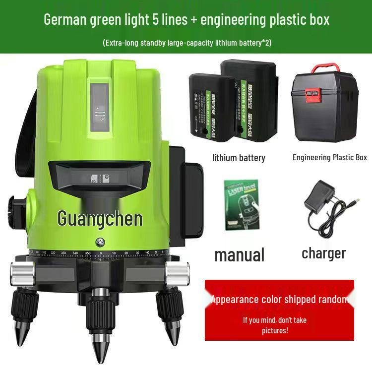 Высокоточный лазерный уровень с зеленым и синим светом, инфракрасный - 2, 3 или 5 линий, яркий свет для улицы, автоматическое выравнивание