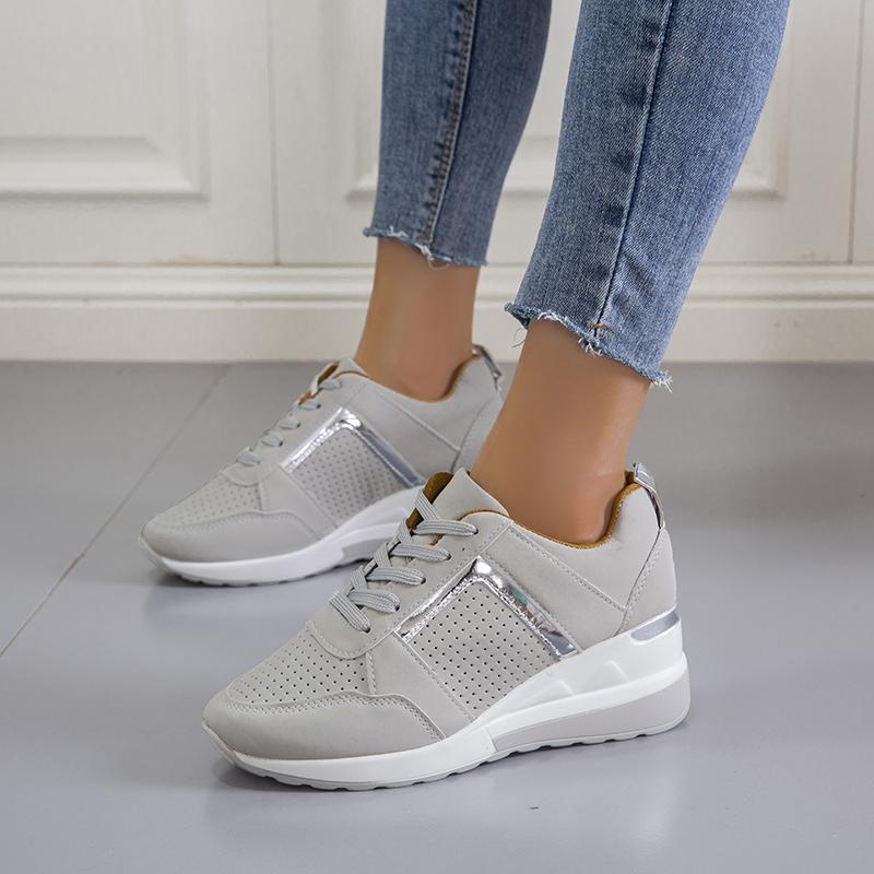 Large Size 43 Women 'S Sneakers Shoes Summer New Thick Bottom Wedge Casual Shoes Comfortable Mesh Running Shoes Sports Shoes