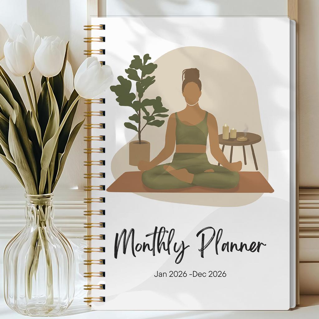 2026 A5 Monthly Planner,Modern Cover,Academic Agenda with Notes&To Do List,Perfect for Productivity,Time Managemen,Great Gift