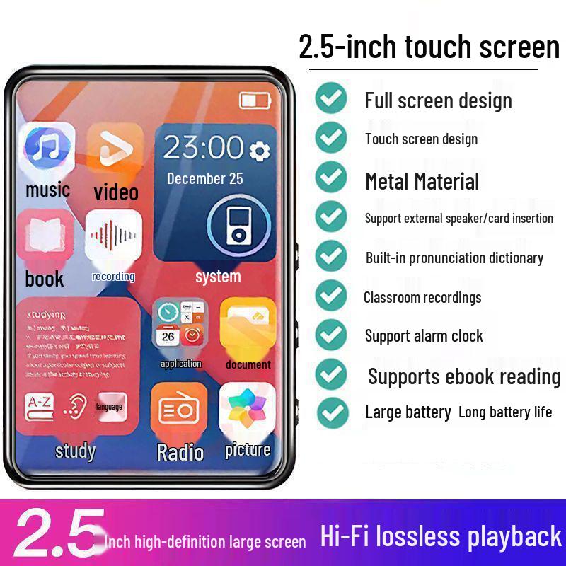 Сенсорный MP4/MP5 плеер: Студенческое издание с Bluetooth для чтения и музыки.