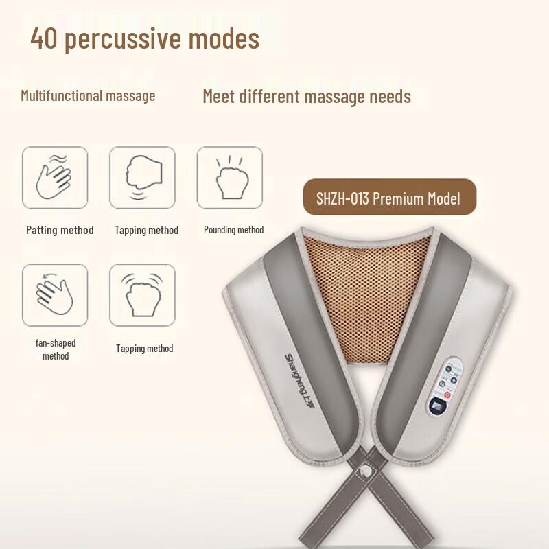 Shangheng Dual-Hammer Shoulder & Neck Massager Shawl CN plug (adapter included)