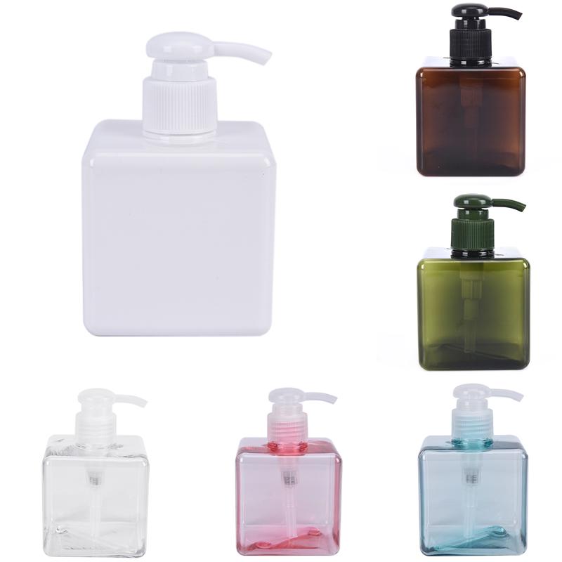 250 мл бутылка лосьона квадратная пустая пластиковая бутылка шампунь мытье лица бутылка