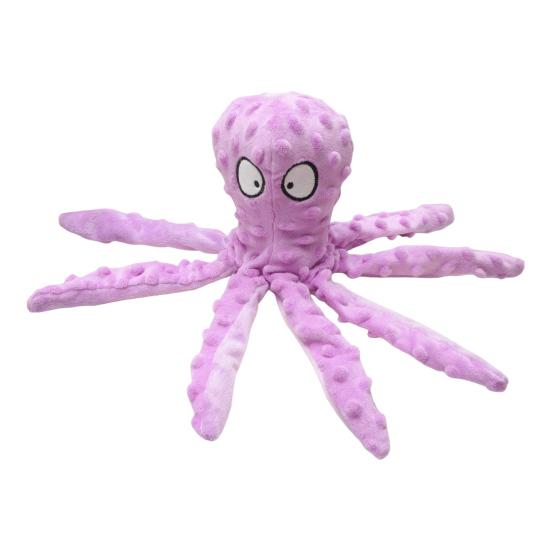 Плюшевая игрушка-осьминог для собак, интерактивная пищащая игрушка для жевания для агрессивных жевателей, устойчивая к укусам игрушка для прорезывания зубов у щенков для маленьких, средних и крупных собак