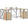 Desk Sonoma Oak 182 x 101 x 87.5 cm Particleboard