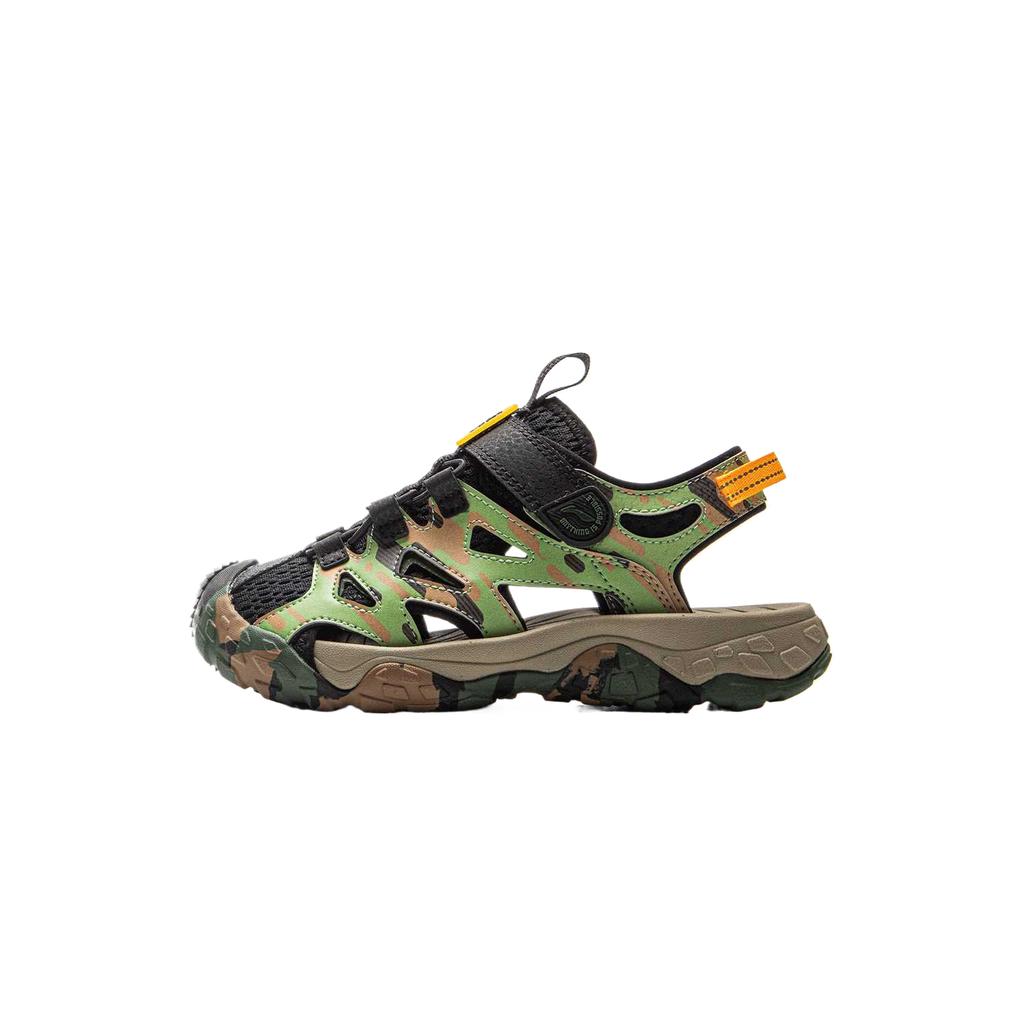 Li Ning Kids Outdoor Simple Versatile Casual Fashion Sandals Kids Sandals Black YKEV030-7