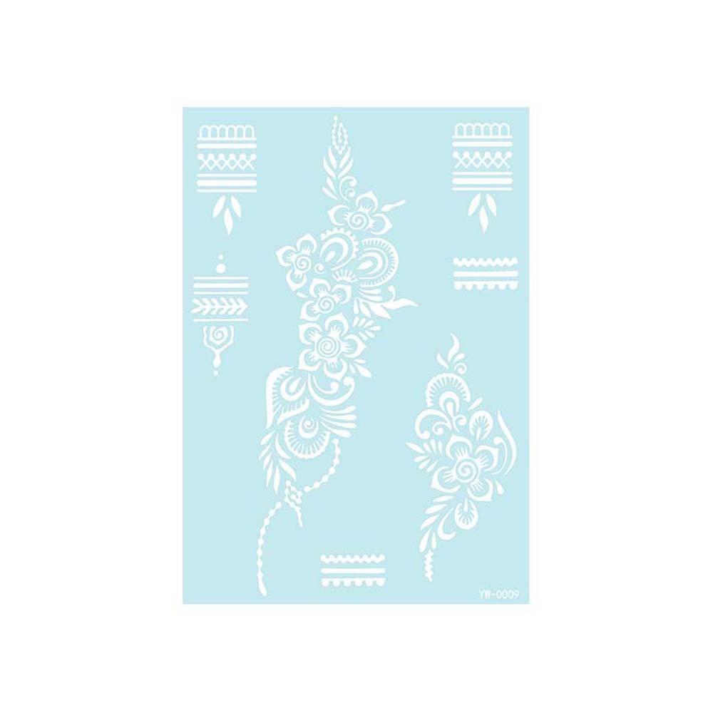 Wedding Tool Luminous Henna Tattoo Sticker Leg Arm Lace Temporary Tattoo  Women/Lady
