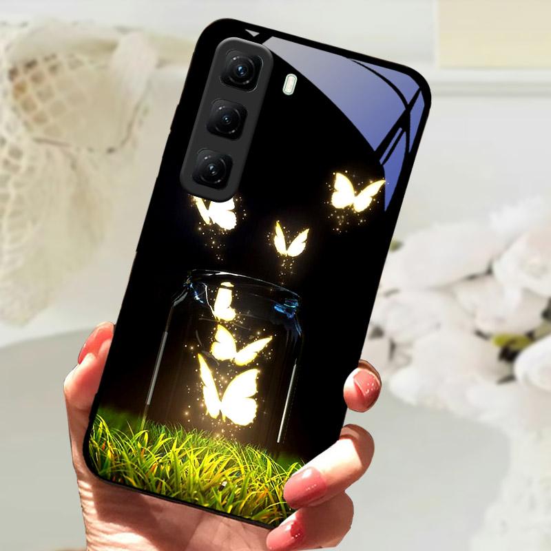 Закаленное Стекло Чехол Для Infinix Hot 60 60i Hot60 Pro Plus 60Pro Телефон Задняя Крышка Полное Покрытие Защита Линзы Чехол Fundas Etui