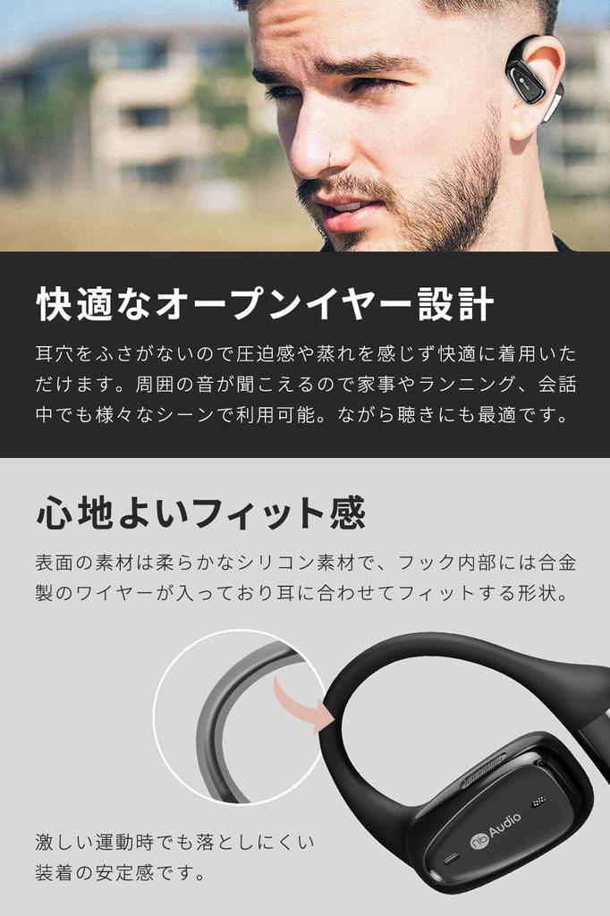 2025 Award Audio Fully Wireless Earphones That Do Not Block Your Ear Lightweight Low Delay Call IPX4 Up To 18 Hours Playback Pouch [VGP Winner] (nb)
